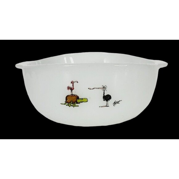 VTG 70s Fire-King Grog BC Comic Strip Ice Age Johnny Hart Caveman Cereal Bowl - Picture 2 of 13